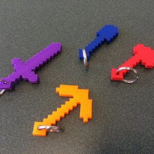 Minecraft Keychain Hole