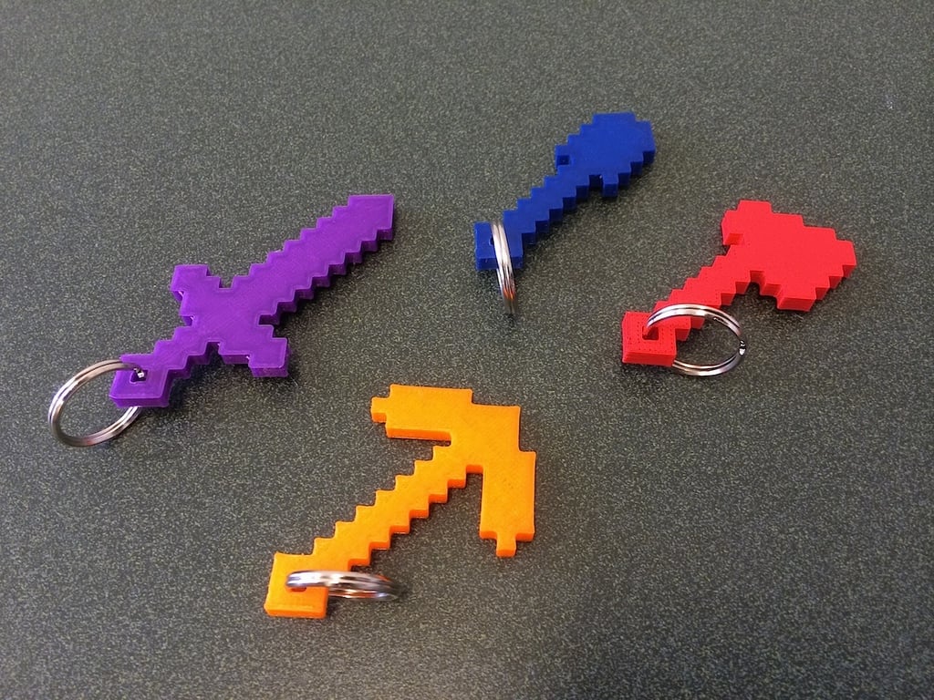 Minecraft Keychain Hole