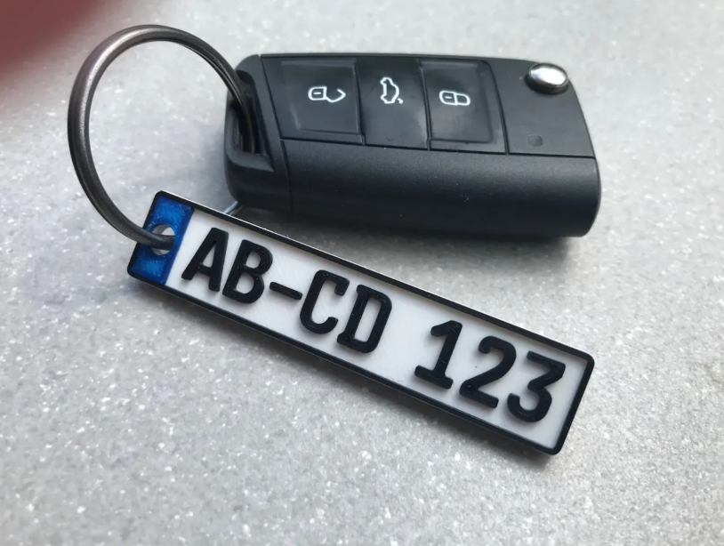 Number plate Keyring