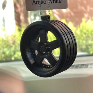 WHEEL MIRROR ORNAMENT KEYCHAIN CAR